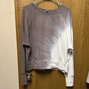 JoyLab Women's Gradient Sweatshirt - Brown and White